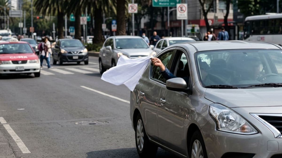 Sacar una toalla blanca por la ventana del auto te ayuda a avisar una emergencia, pero no te exime de las multas ni da prioridad de paso según el Reglamento de Tránsito