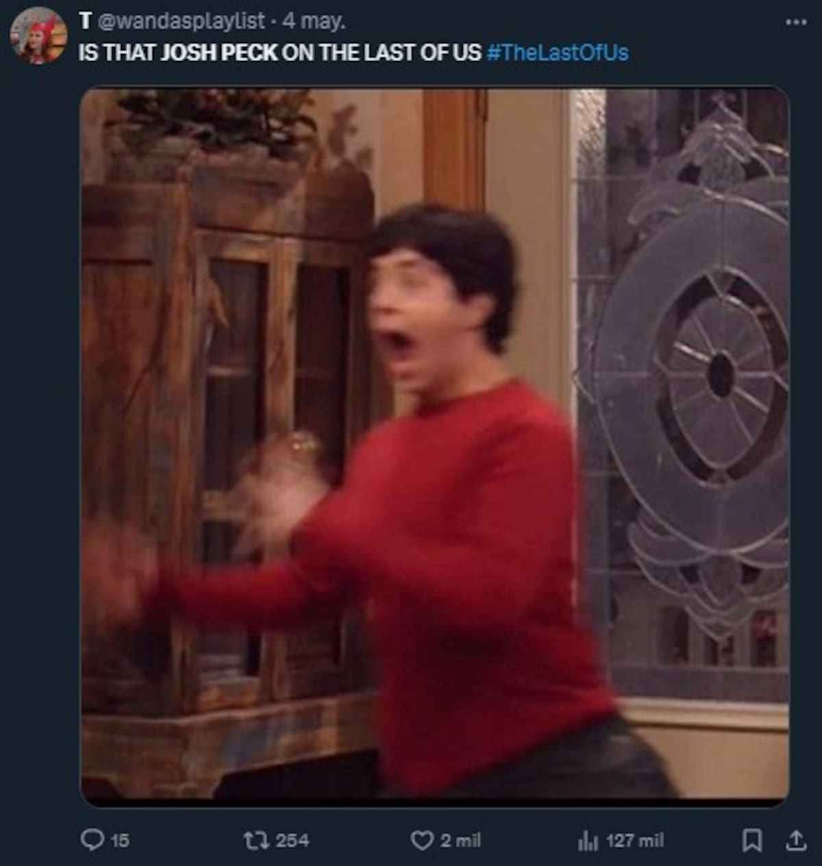 Internautas reaccionan a Josh Peck en "The Last Of Us" / Cuenta de X: @wandasplaylist