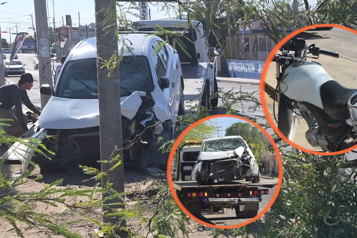 Motociclista resulta lesionado tras choque con automóvil en transitado crucero de la colonia Y Griega