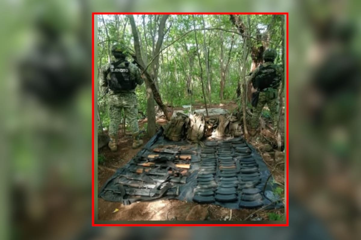 Hallan arsenal en Sinaloa: Ejército y autoridades aseguran 8 armas largas y más de mil cartuchos en zona rural