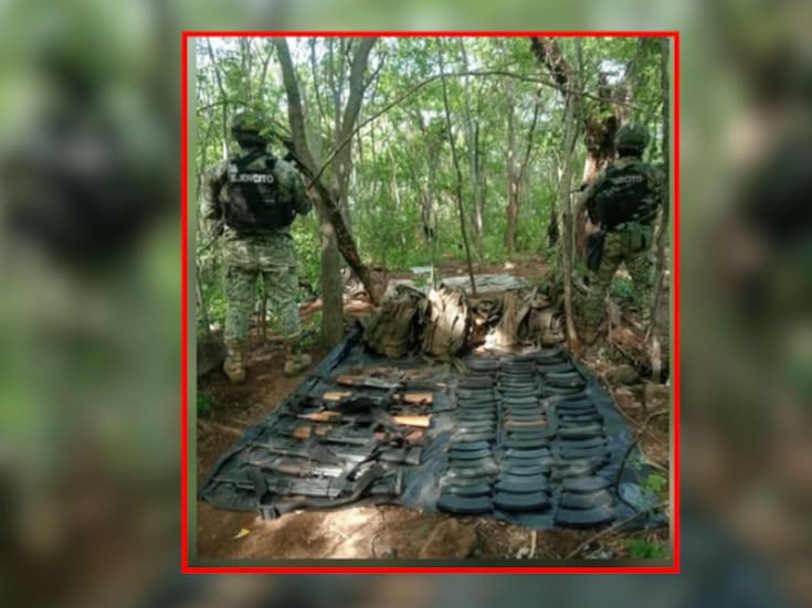 Hallan arsenal en Sinaloa: Ejército y autoridades aseguran 8 armas largas y más de mil cartuchos en zona rural