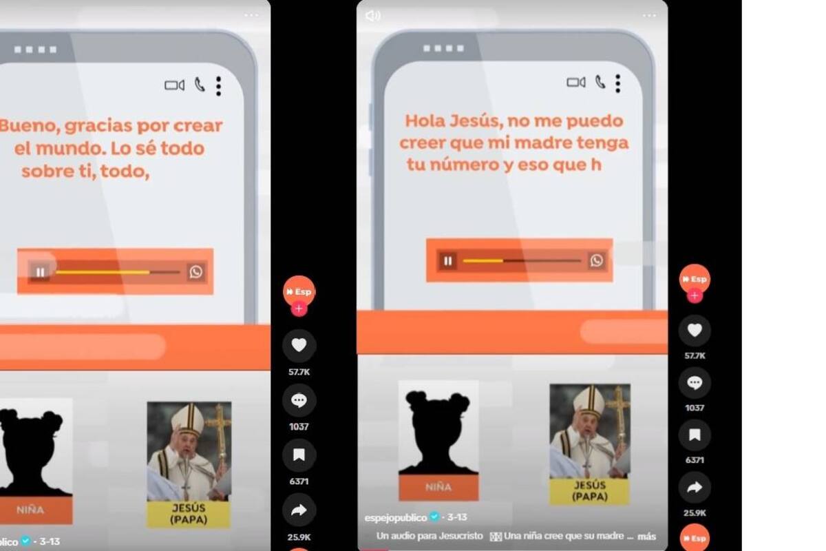 ¡Qué tierno! Niña cree que su madre tiene el teléfono de Jesucristo y le envía un tierno audio