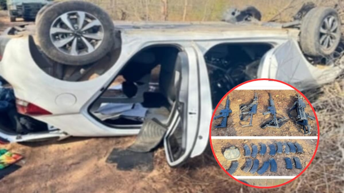 Vehículo robado, armas de alto poder y un dron: tras brutal agresión, fuerzas federales aseguran arsenal y unidad volcada en Culiacán