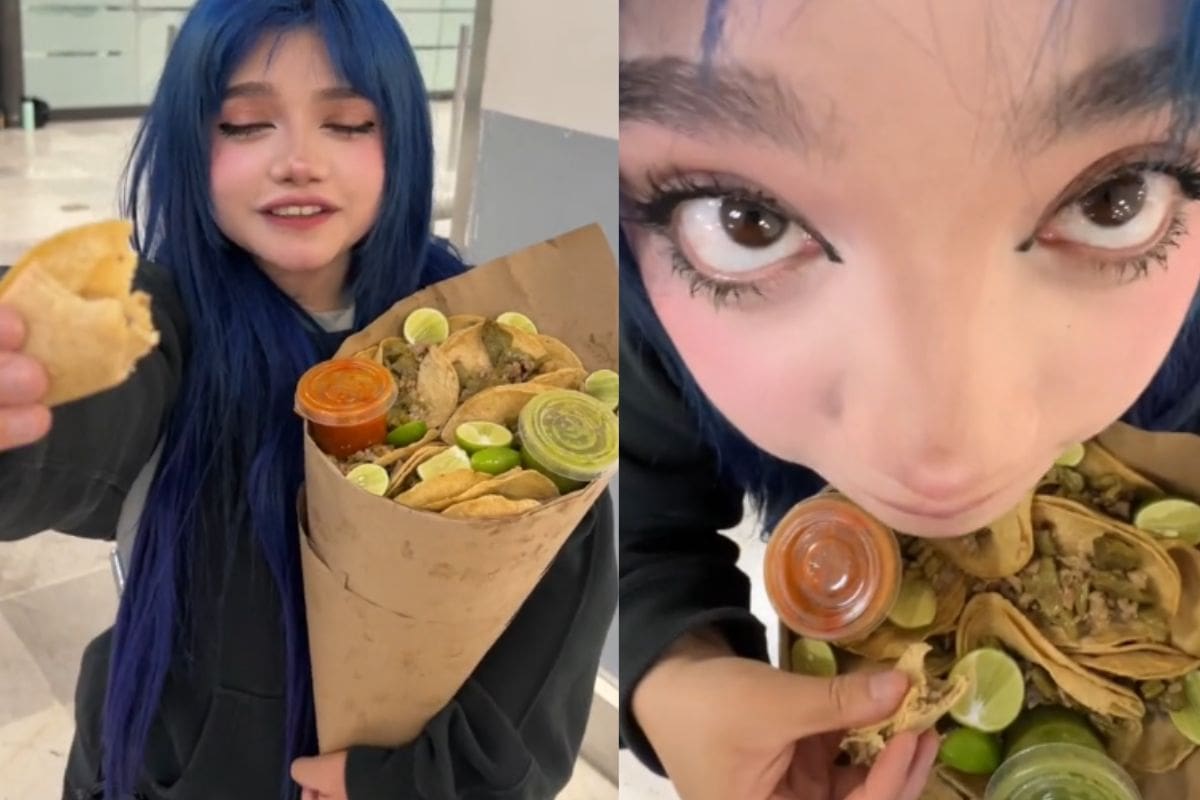 Influencer recibe un ramo de tacos y se hace viral