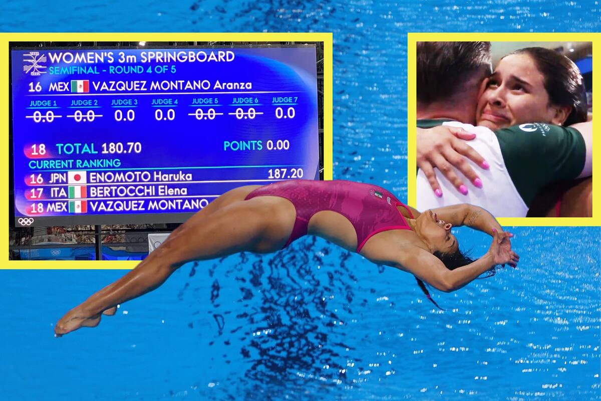 La clavadista Aranza Vázquez recibe cero de calificación por caer de espaldas y queda eliminada