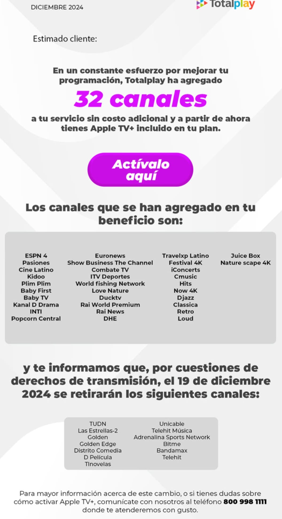 Comunicado de TotalPay