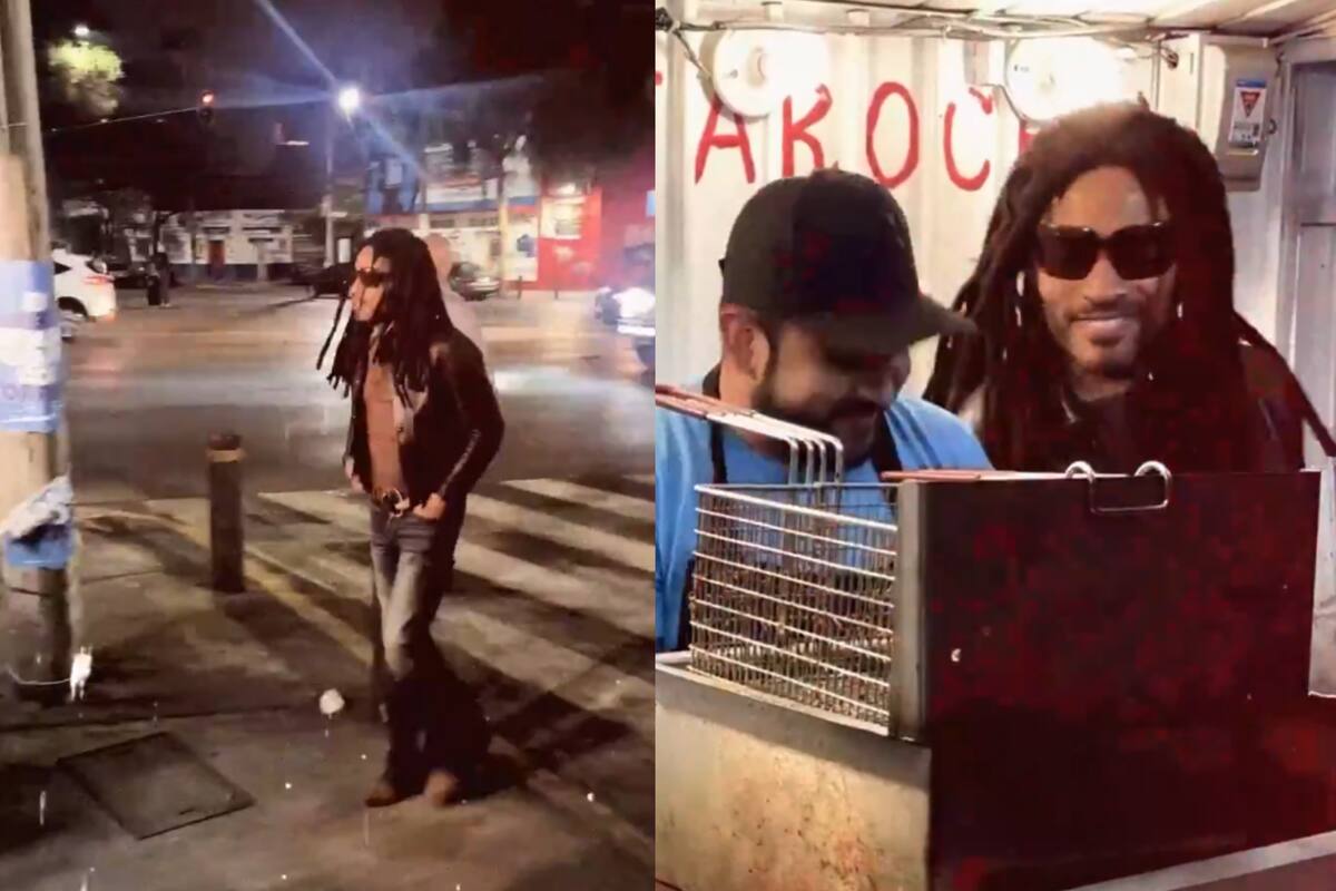 Lenny Kravitz trabaja en un puesto de comida rápida en la CDMX