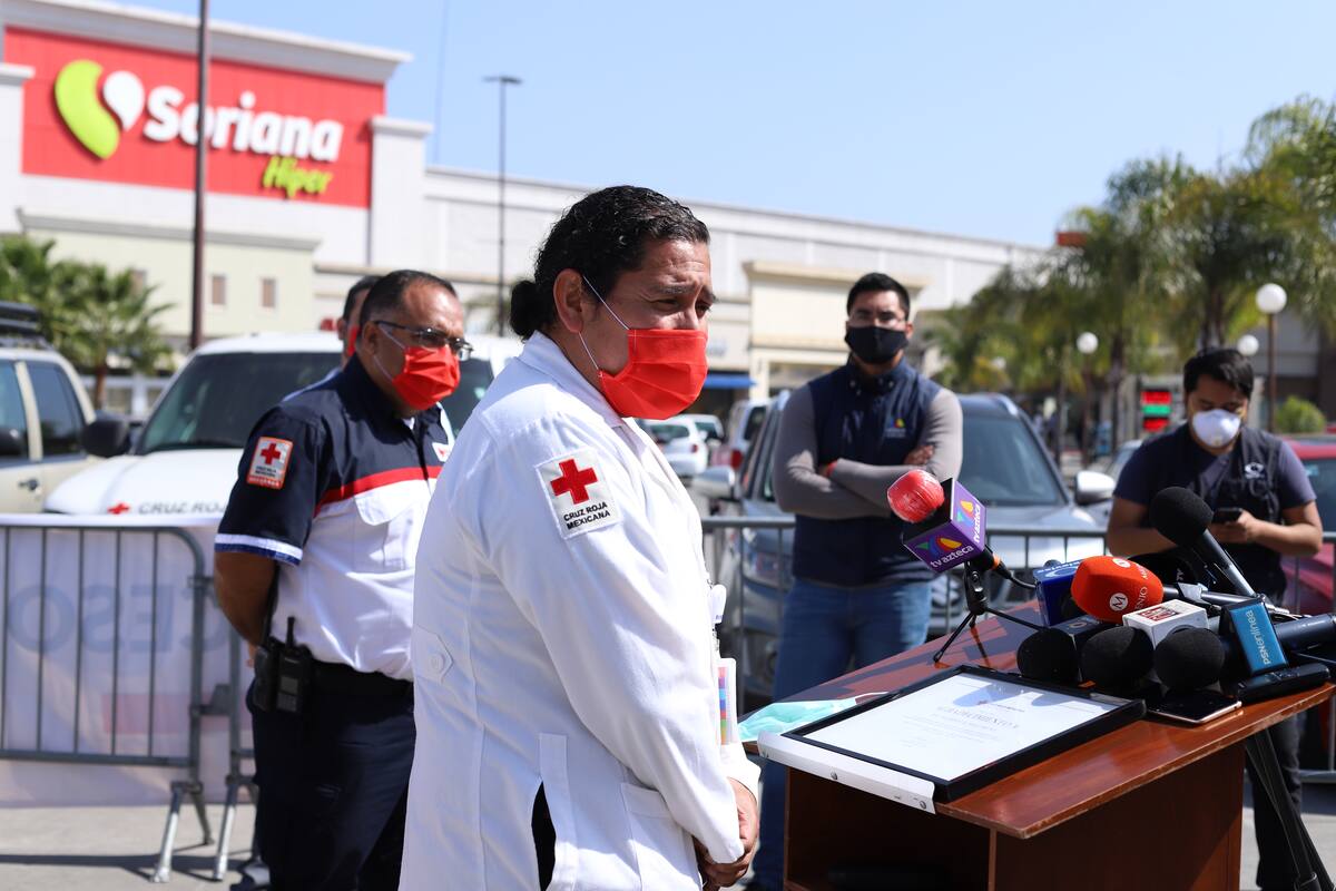 Instala Cruz Roja filtro de sanidad en Zona Río