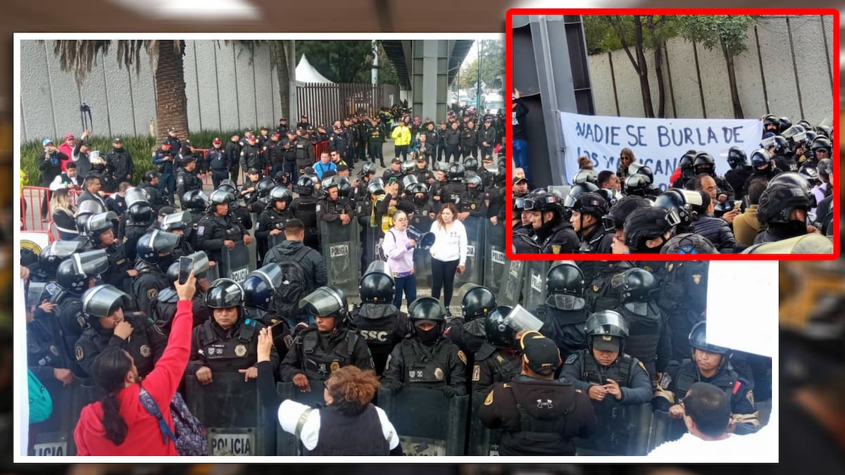 Protesta del Poder Judicial en el Gran Premio de México termina en encierro policial. FOTO: Especial