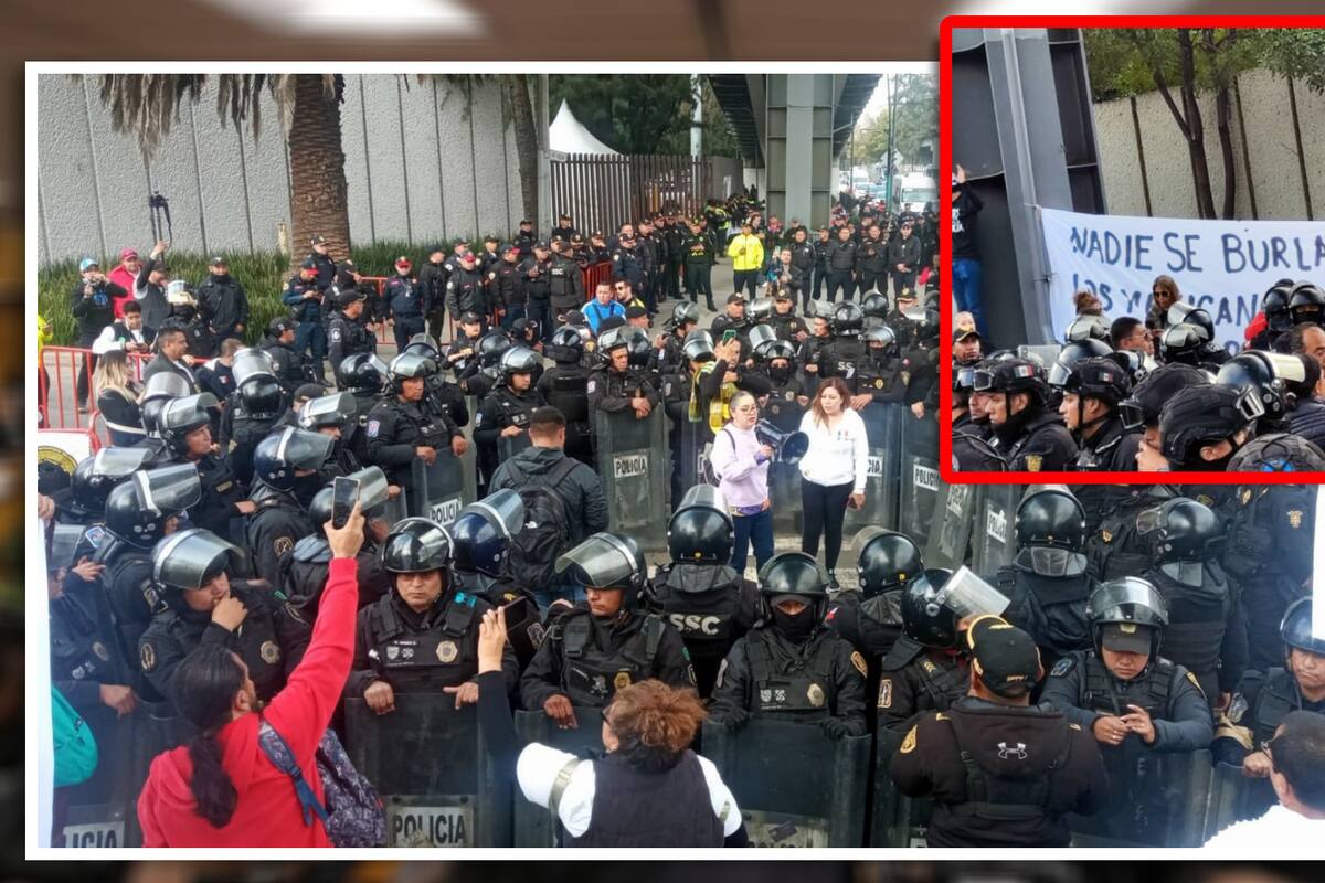 “Nadie se burla de los mexicanos, nada más Morena”: Protesta de Trabajadores del Poder Judicial se encuentra con represión policial afuera del Gran Premio de México