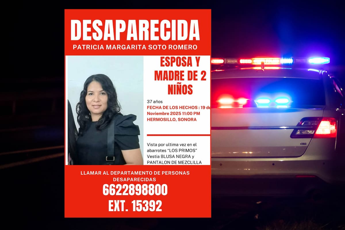 Familiares solicitan apoyo para localizar a Patricia Margarita Soto Romero; la mujer fue privada de su libertad por hombres armados en la colonia Quintas del Sol