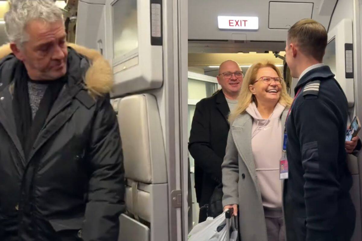 Así reaccionaron unos padres al ver que el piloto del avión es su hijo