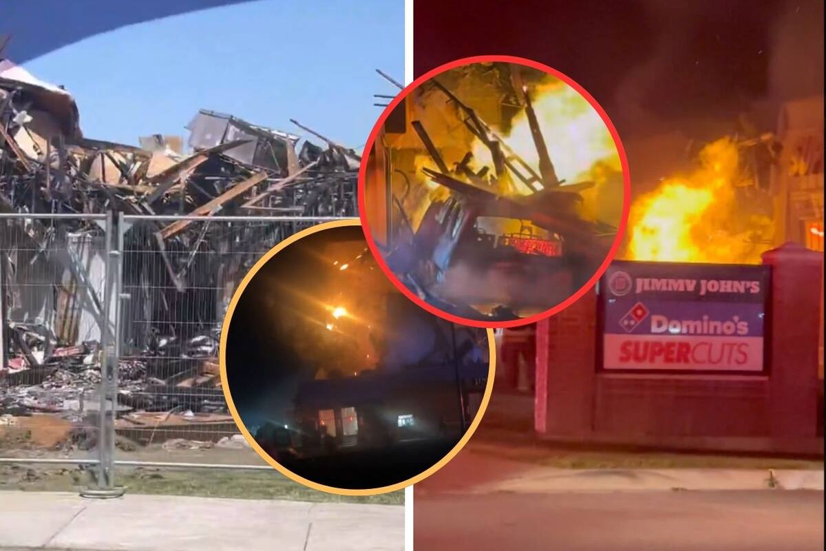 Explota local de Domino’s Pizza en Utah tras el impacto de un choque múltiple contra una línea de gas del establecimiento
