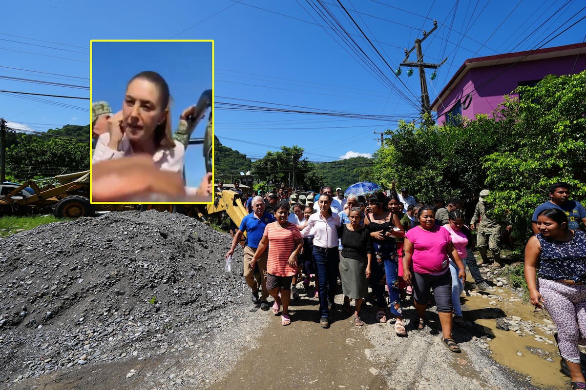 Claudia Sheinbaum enfrenta reclamos de damnificados en visita a Poza Rica