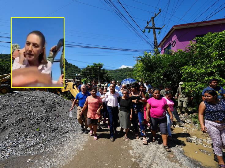 Claudia Sheinbaum enfrenta reclamos de damnificados en visita a Poza Rica