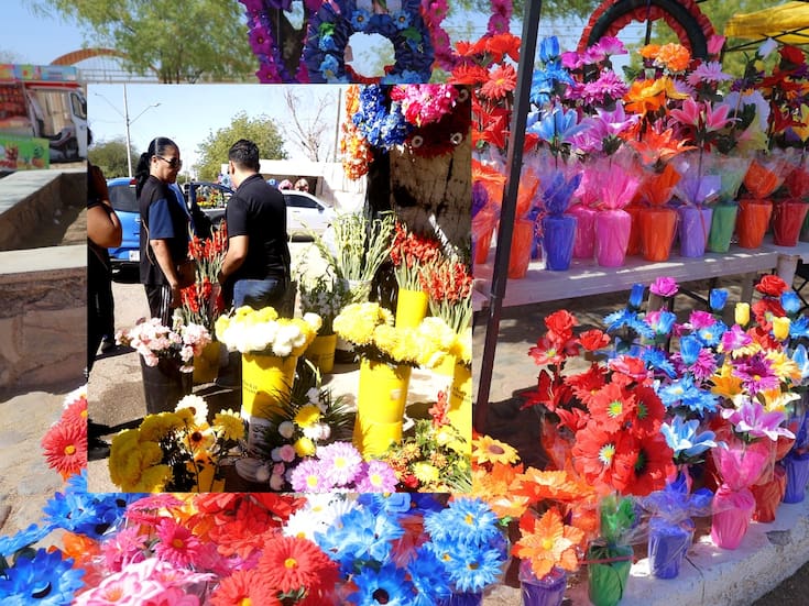 “Flojas” las ventas de flores en panteones de Hermosillo a una semana del Día de Muertos