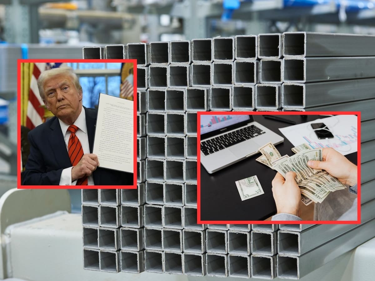 Aranceles de Trump en acero y aluminio ya afectan a empresarios quienes advierten sobre alzas en los precios que afectarán a los consumidores. | Crédito: AP/Canva