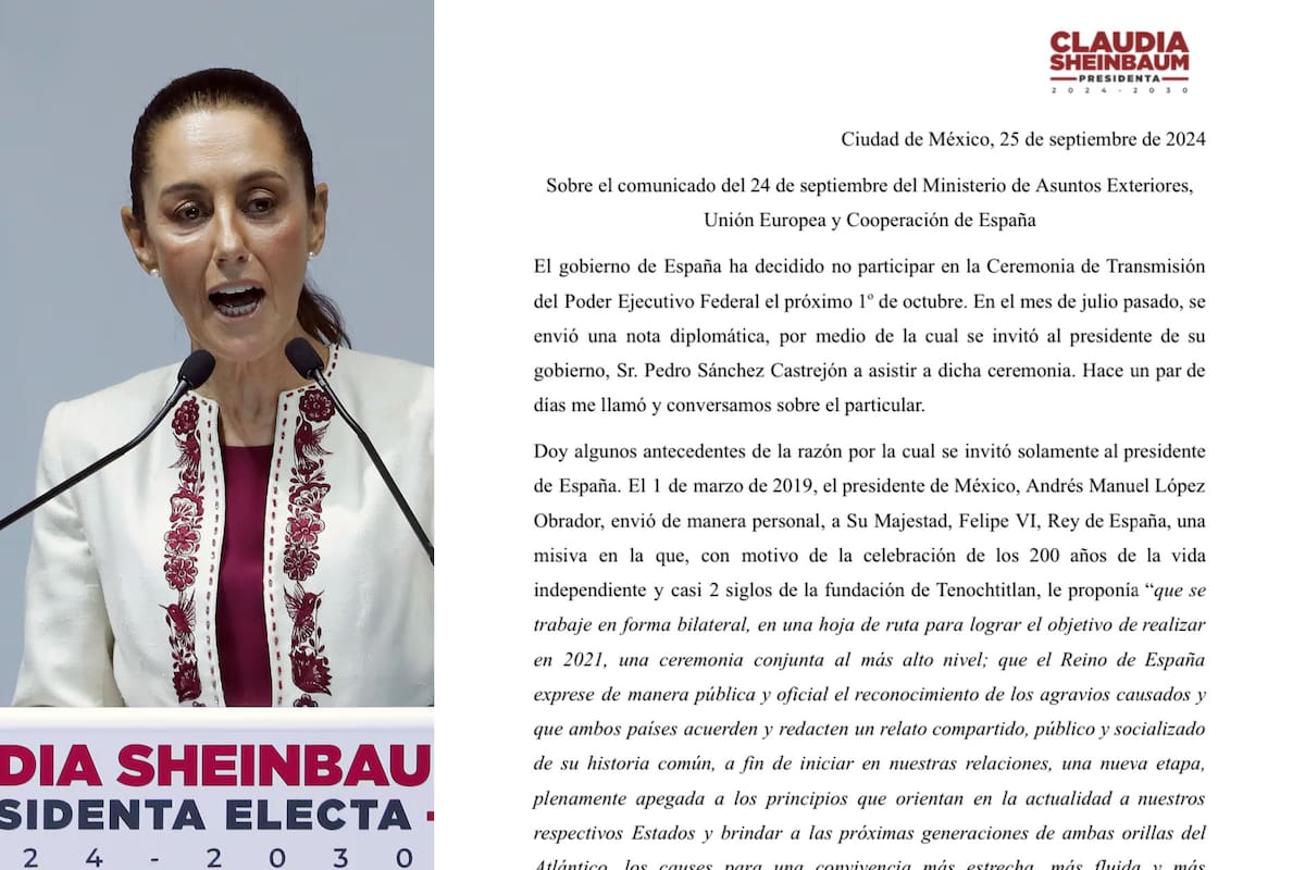 “No pidieron disculpas por la conquista”: Claudia Sheinbaum aclara sus razones para no invitar a Felipe VI