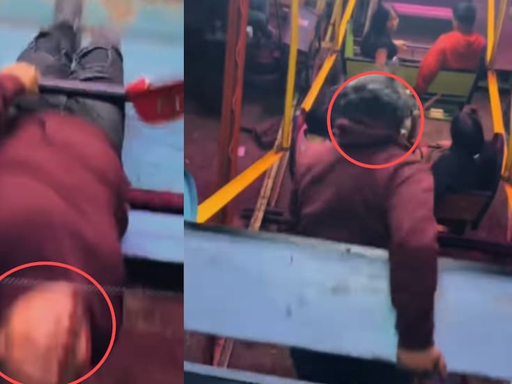 Hombre se queda dando vueltas sin parar en una atracción mecánica y causa revuelo en redes sociales