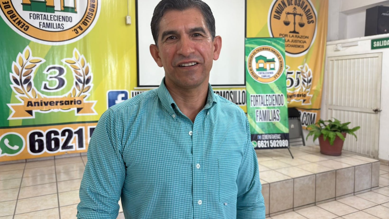 Ignacio Peinado Luna, dirigente de la Unión de Usuarios de Hermosillo. Foto: Especial