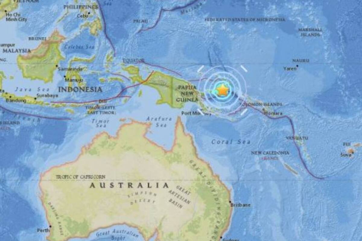 Sismo de 7.2 grados sacude Papúa Nueva Guinea