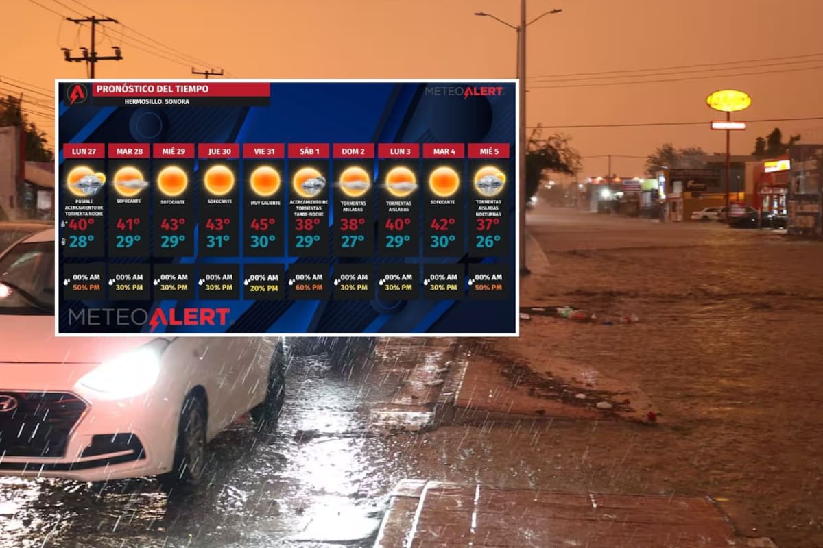 Tormentas en Hermosillo: se esperan lluvias y lloviznas durante el fin de semana