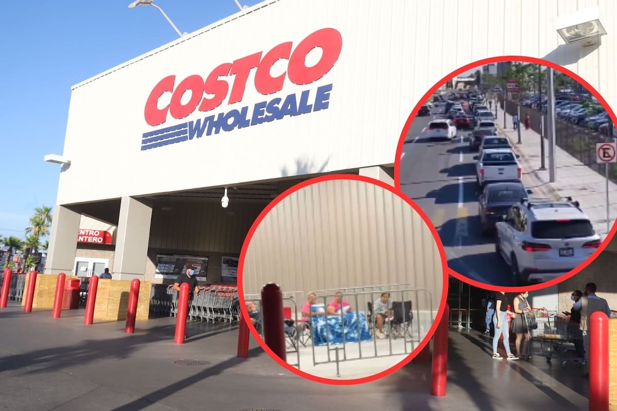 Reportan filas kilométricas y acampadas desde la madrugada por la apertura del Costco más grande de Latinoamérica en Escobedo, Nuevo León, este jueves 14 de mayo