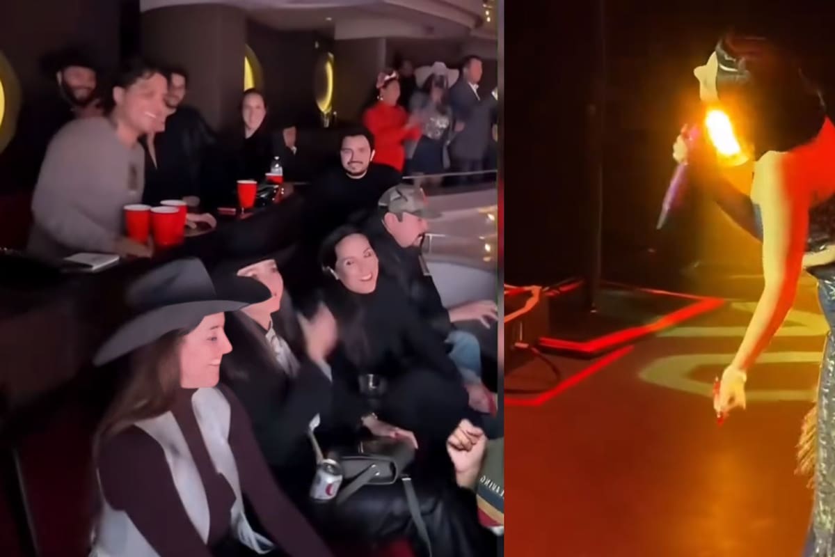 Así reaccionó Christian Nodal cuando Ángela Aguilar le dijo “Amoooor” durante concierto