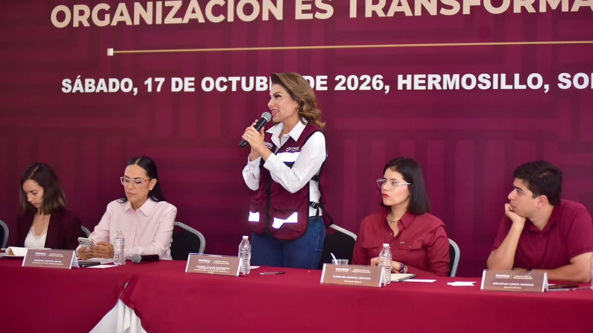 Lorenia Valles Sampedro destacó la organización territorial de Morena en Sonora, donde se conformaron mil 600 comités seccionales y 72 consejos municipales.
