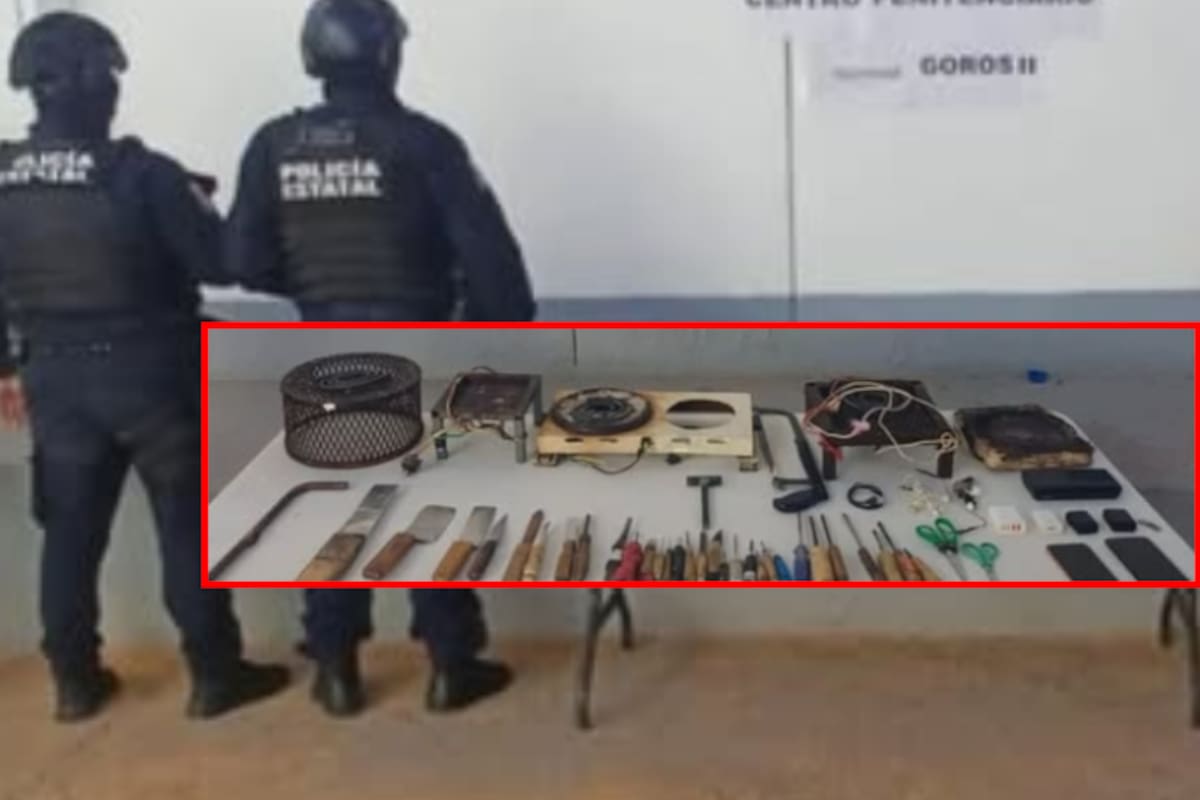 Revisan penal de Ahome y hallan cuchillos, puntas y celulares: operativo interinstitucional detecta objetos prohibidos en módulo del Centro Penitenciario Goros II