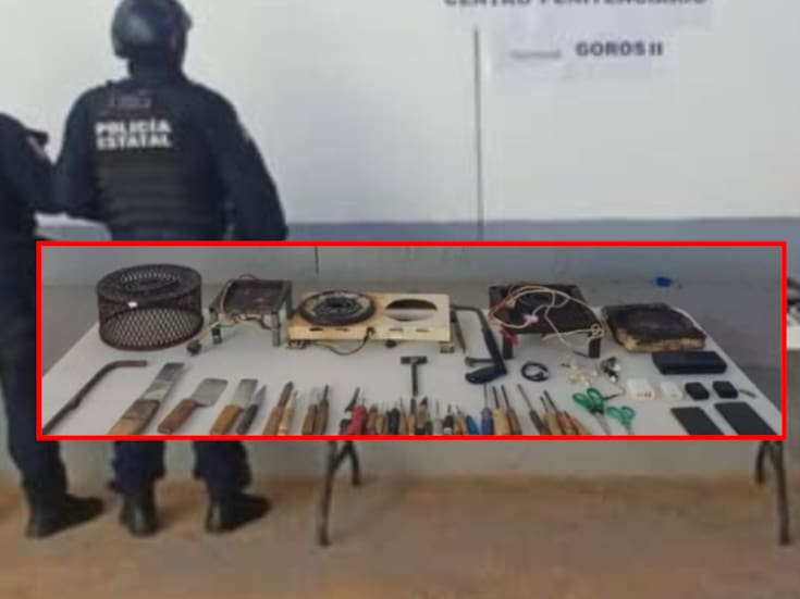 Revisan penal de Ahome y hallan cuchillos, puntas y celulares: operativo interinstitucional detecta objetos prohibidos en módulo del Centro Penitenciario Goros II