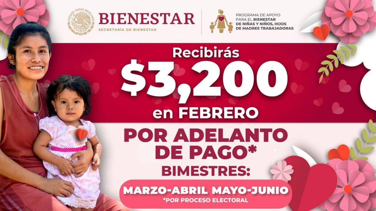 Pensión del Bienestar para madres trabajadoras: ¿De cuánto será su pago adelantado en el mes de febrero?