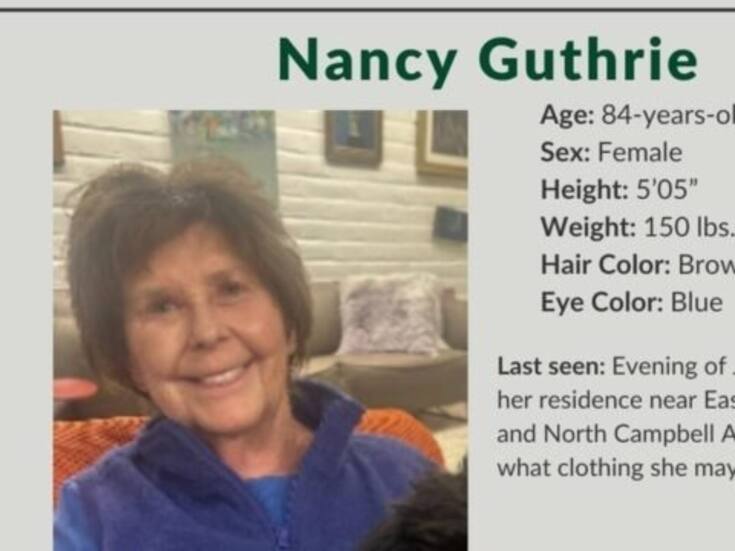 Reportan desaparecida en Arizona a la madre de Savannah Guthrie, conductora del programa “Today”