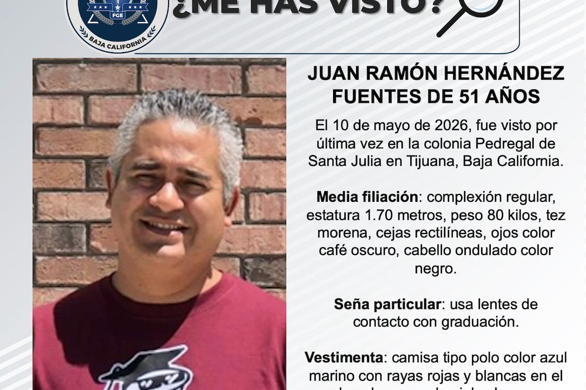 Se busca a Juan Ramón Hernández Fuentes de 51 años