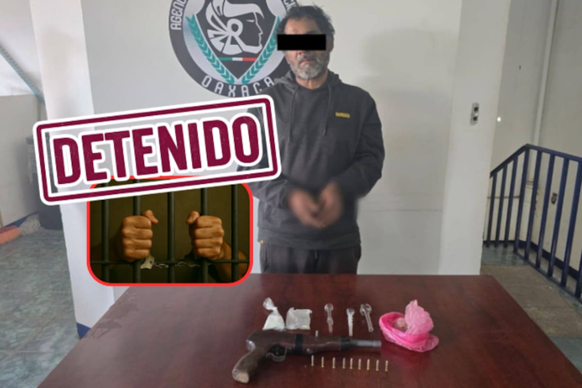 Detenido en Oaxaca tras abrir fuego con arma hechiza contra agentes: enfrentamiento por violencia familiar termina con hallazgo de cristal