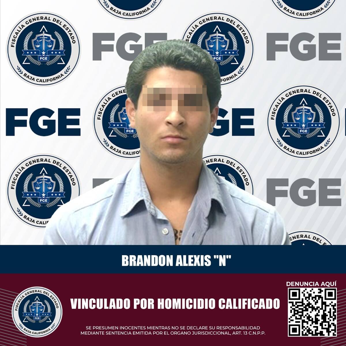 Por este homicidio fue detenido un amigo de la familia de Rachel, identificado como Brandon Alexis, de 20 años de edad, quien fue detenido en su trabajo en una planta embotelladora de refrescos al oriente de Mexicali. Foto: Cortesía