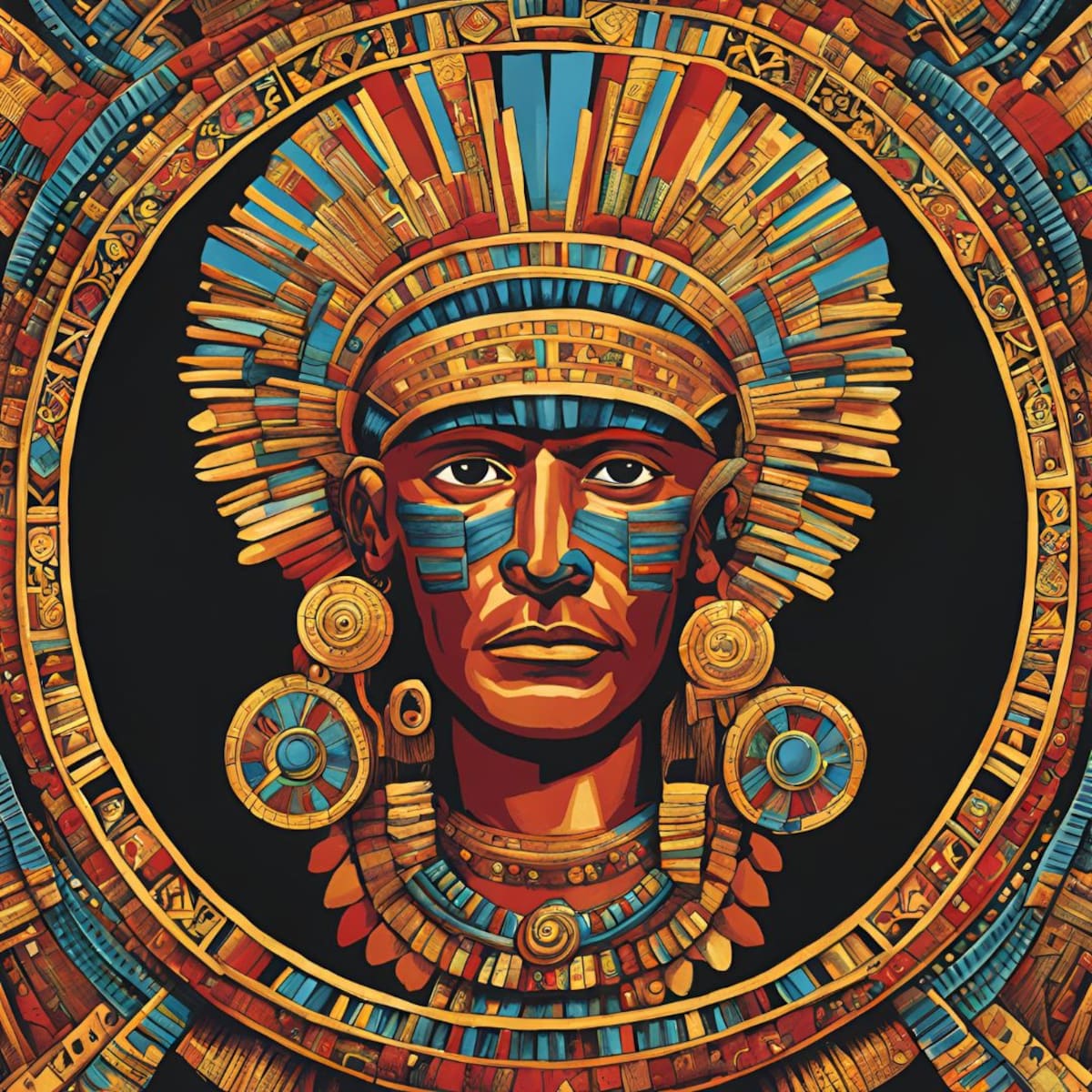 Imagen diseñada inspirada en el imperio mexica. Foto: IA