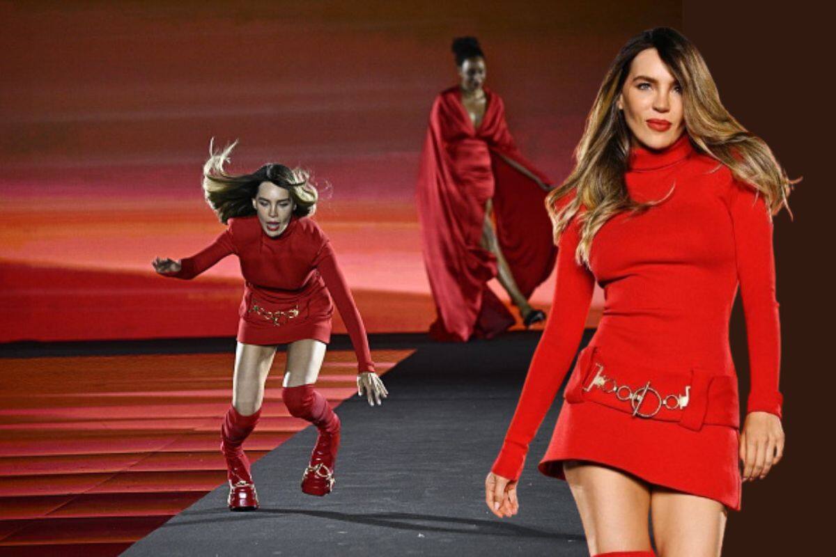 Belinda reacciona con humor tras su caída en la Fashion Week de París