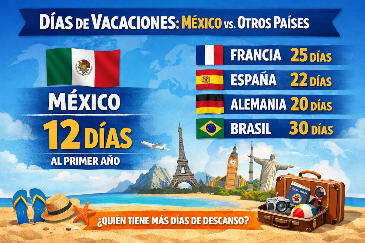 Algunas características, como modelos económicos y productividad, influyen en el número de días de vacaciones que otorga cada país a los trabajadores. | Foto: Imagen Generada con IA