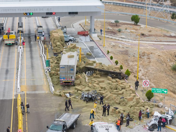 Choque múltiple en caseta de El Hongo deja lesionados y cierre de la autopista