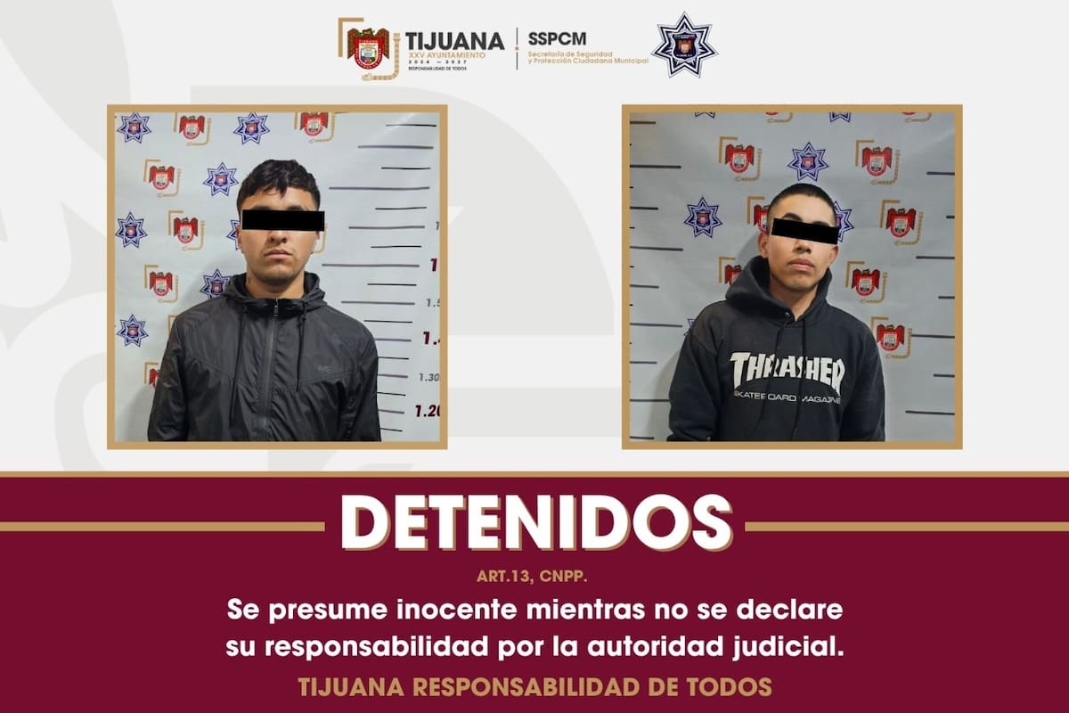 Detienen a dos por droga y presunto asalto violento en Zona Río de Tijuana