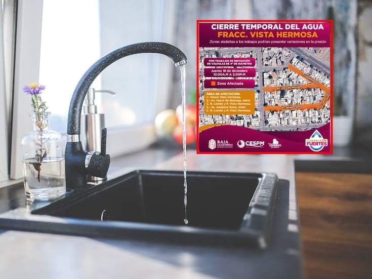 CESPM anuncia que habrá cierre temporal de agua potable en esta colonia y cierre de vialidad