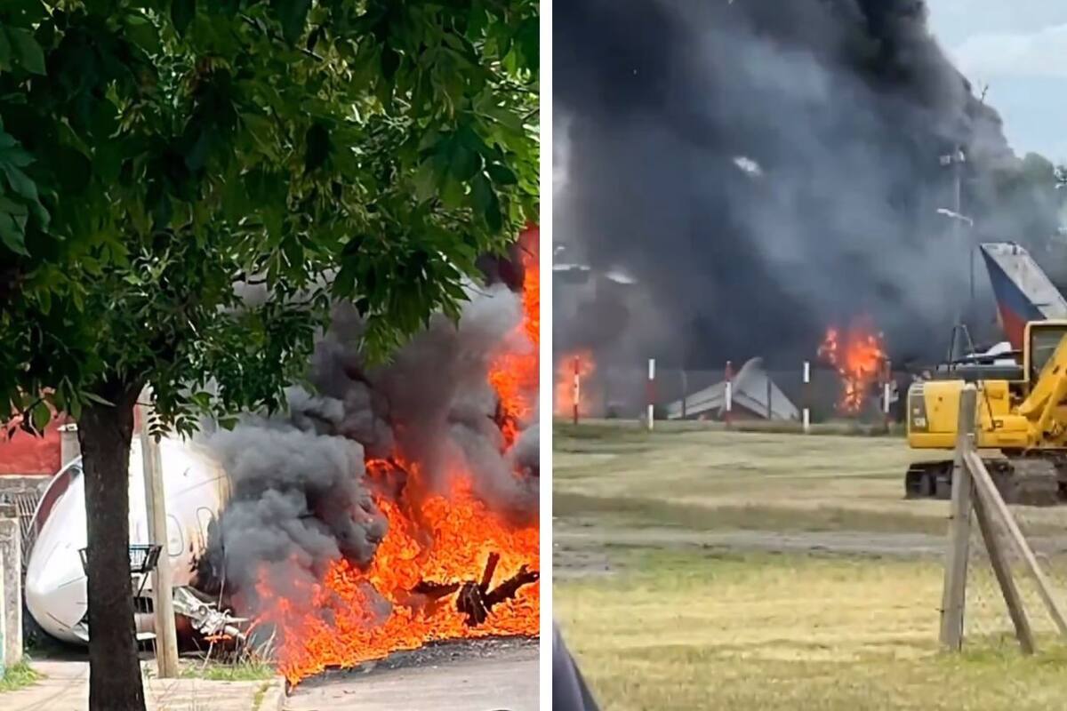 Avión privado se estrella contra una casa en Argentina; mueren tripulantes