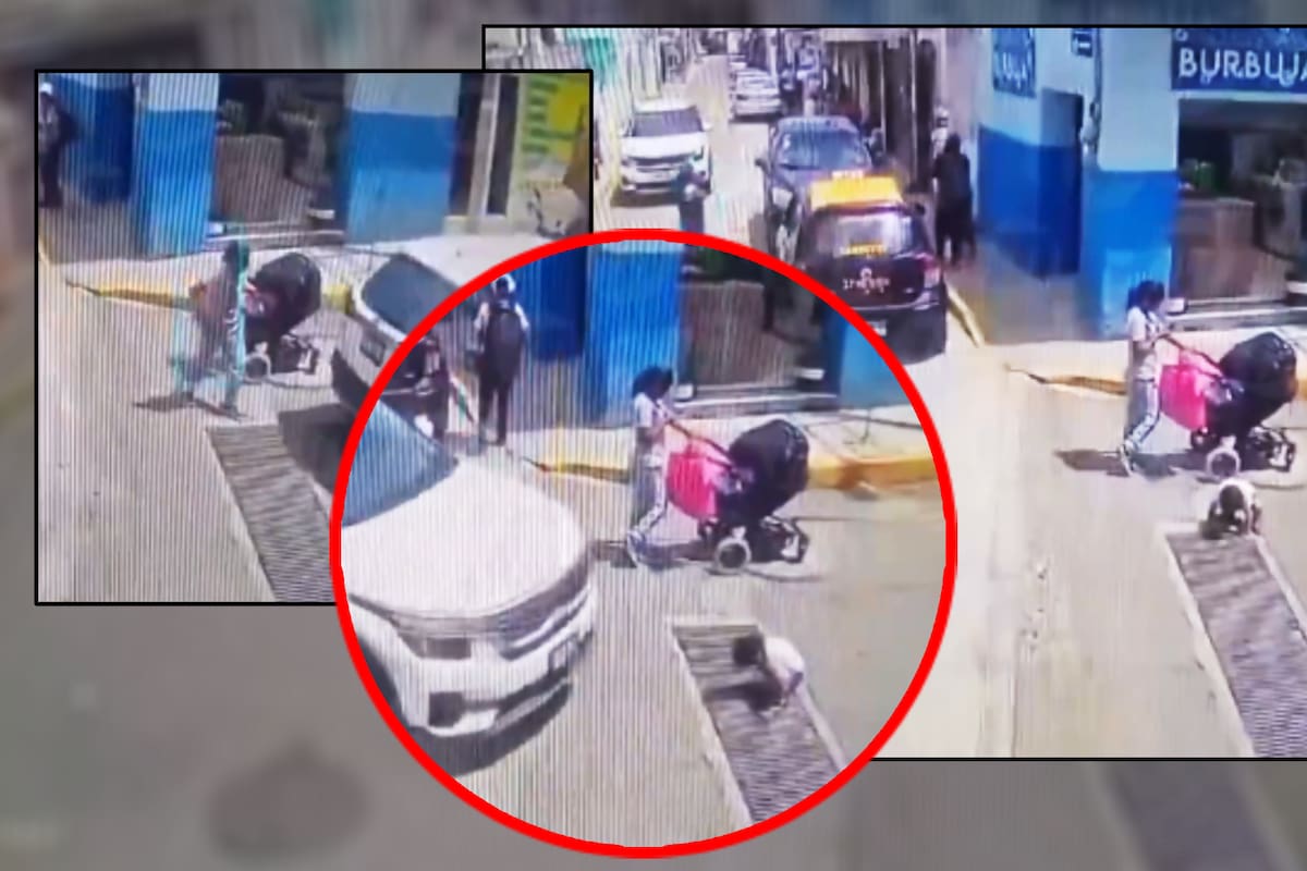 Cámara de seguridad capta a niño siendo atropellado, mientras su mamá miraba el celular (VIDEO)