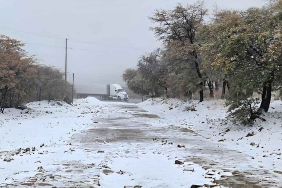 Cae nieve en Cananea; y prevén lluvias en Sonora