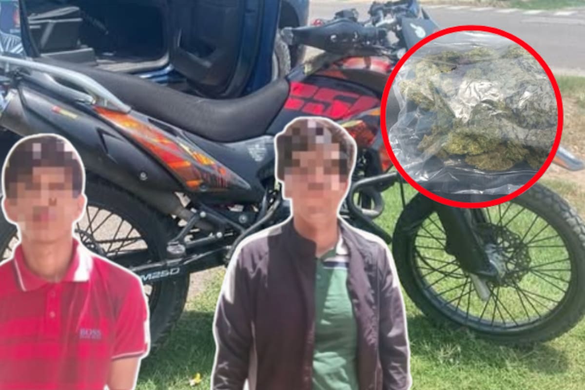 Intentan huir en motocicleta con droga y acaban detenidos en Villas del Río, Culiacán
