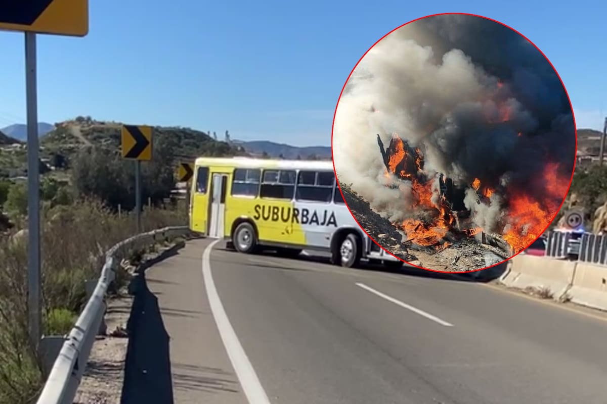 Suspenden transporte público en Baja California y Protección Civil de Tecate pide reducir movilidad por incidentes carreteros