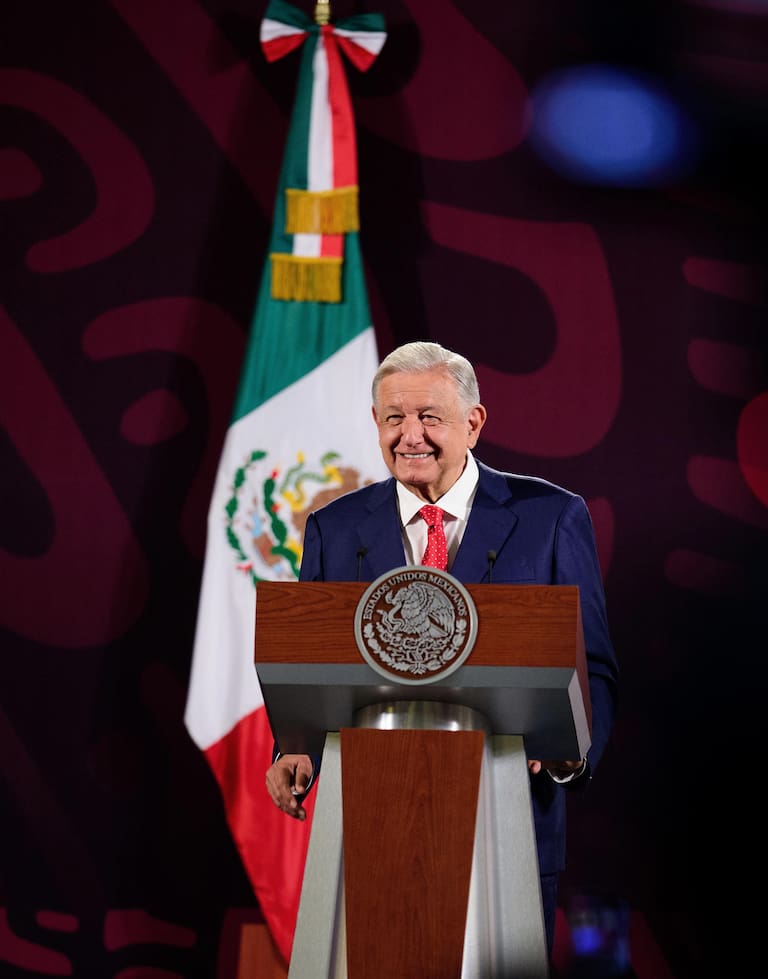 El presidente López Obrador en su conferencia matutina del jueves, 15 de agosto del 2024. | Crédito: EFE
