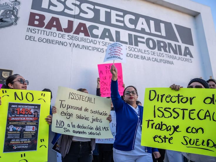 Trabajadores del Issstecali El Mirador decepcionados por bajos salarios y descuentos