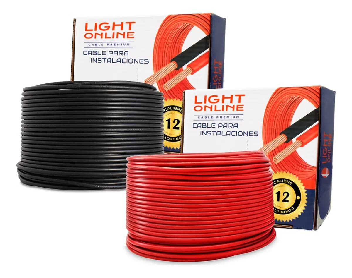 Paquete de dos rollos de 100 metros cada uno de cable calibre 12 | Mercado Libre